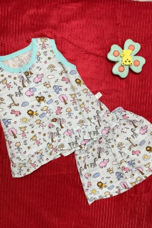 VEST FRILL SHORTS S/L